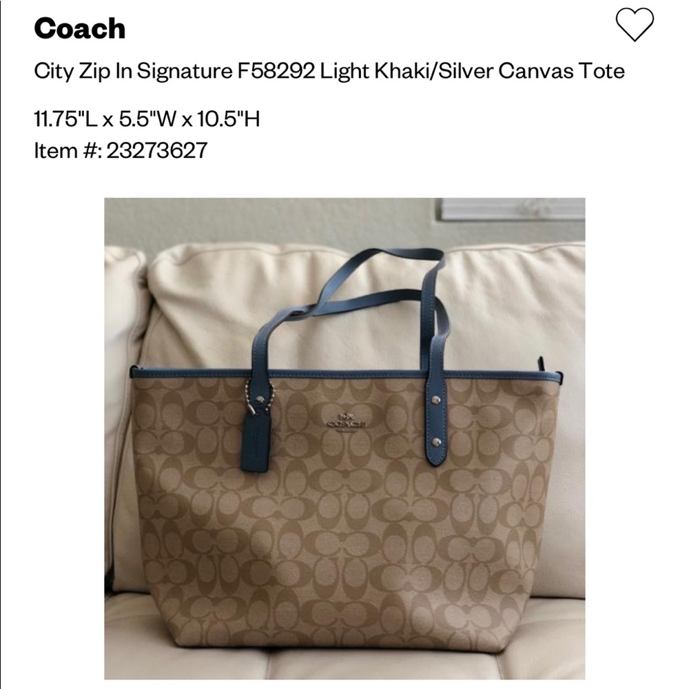 Authentic Coach Purse - Picture 6 of 7